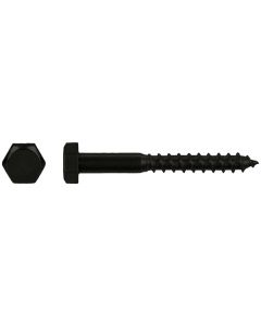 Houtdraadbout zwart DIN 571 Ø8x50 DCB