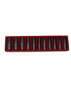 Krachtdoppenset 11-dlg 1/2", 8cm lang model