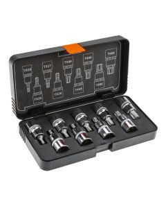 NEO Torxdopset 9 dlg, 55mm, 1/2 aansluiting S2 Staal.