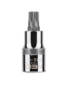 NEO Fijne Torx dop M10, 55mm 1/2 aansluiting, S2 Staal