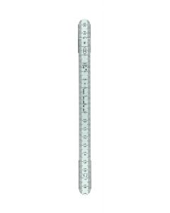 Schuil Duimstok, aluminium blank 2m cm -cm