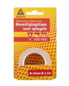 BEVESTIGINGS TAPE VOOR SPIEGELS, DUBBELZIJDIGE TAPE WIT 1.5M 