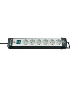 Brennenstuhl Premium-Line stekkerdoos 6-voudig zwart/lichtgrijs 5m H05VV-F 3G1,5