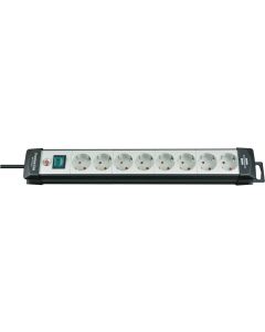 Brennenstuhl Premium-Line stekkerdoos 8-voudig zwart/lichtgrijs 5m H05VV-F 3G1,5