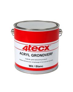 4tecx Acryl grondverf wit 2,5ltr