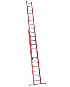 4tecx Reformladder 2-delig aluminium 2 x 14 met stalen balk
