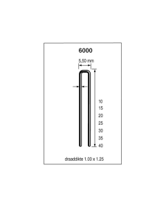 Dutack Nieten 6000 40 mm. verzinkt