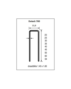 Dutack Nieten 700 50 mm. verzinkt