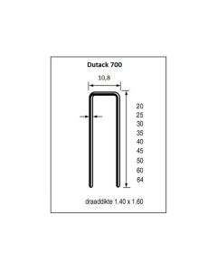 Dutack Nieten 700 64 mm. verzinkt