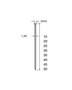 Dutack Mini Brad SKN12 30 mm. RVS
