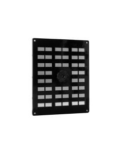 Nedco BV Aluminium schuifrooster 250x200mm met gaas en draaiknop, zwart