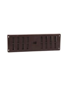 Nedco BV Afsluitbaar ventilatierooster 250x80mm PS, kunststof bruin