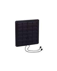 Nedco BV Afsluitbaar ventilatierooster 160x160mm met gaas PS, kunststof bruin