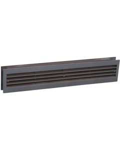 Nedco BV Deurventilatierooster 455x90mm PS, kunststof RVS