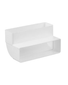 Nedco BV Hoekstuk 204x60mm vertikaal 90° kunststof wit
