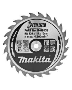 Makita B-09139 Cirkelzaagblad Hout