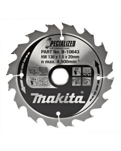 Makita B-10643 Cirkelzaagblad Hout