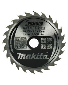Makita B-33629 Cirkelzaagblad Hout