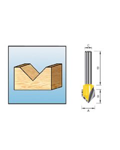 Makita D-09597 V-groeffrees 19,05 90gr S6