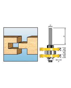 Makita D-12027 Groef/veerfrees+lag S12