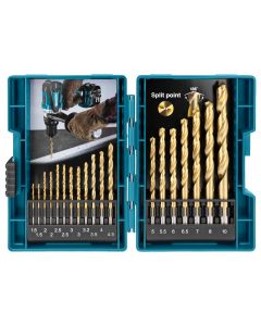 Makita D-67527 Metaalborenset HSS-TiN 19-delig