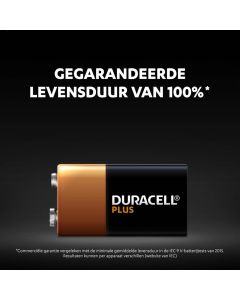 Duracell Alkaline Plus 100 9V 1st.