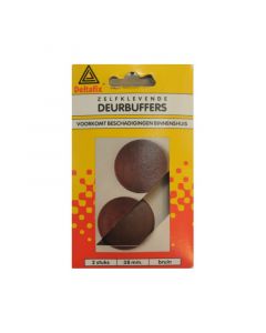 DEURBUFFERS / STOOTDOPPEN BRUIN ROND 2ST.