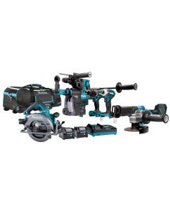 Makita DK0162G601 40 V Max Combiset boren, (slag)schroeven, slijpen en zagen