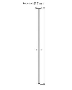 Dutack draadnagel plat geruite kop 90mm verzinkt  