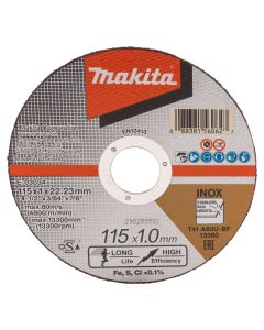 Makita E-03034 Doorslijpschijf 115x22,23x1,0mm RVS
