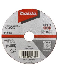 Makita P-40010 Doorslijpschijf 115x1,5mm alu