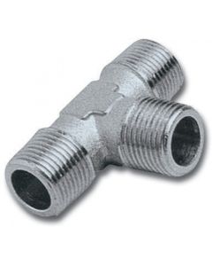 T-stuk messing 3x 3/8"M  