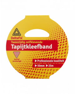DUBBELZIJDIGE TAPIJTTAPE, TAPIJTKLEEFBAND 25M. 50MM