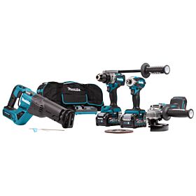 Makita DK0126G401 40 V Max Combiset boren, (slag)schroeven, slijpen en zagen