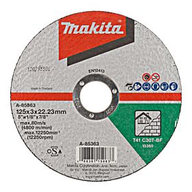 Makita A-85357 Doorslijpschijf 115x22,23x3,0mm steen