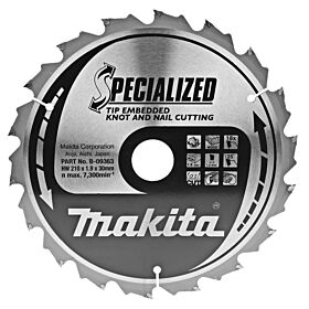 Makita B-09363 Cirkelzaagblad Hout (noest/spijker)