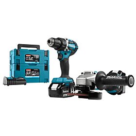 Makita DLX2190TJ1 18 V Combiset boren, schroeven en slijpen