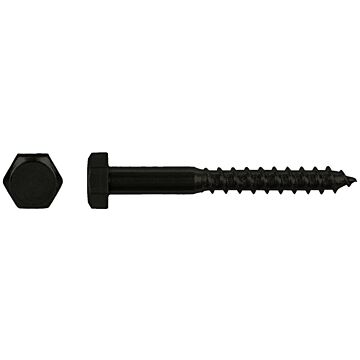 Houtdraadbout zwart DIN 571 Ø8x30 DCB per stuk