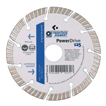 ProfiTech Diamantschijf  125mm PowerDrive 