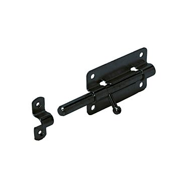 GB GB plaatgrendel 100x50mm zwartverzinkt etiket