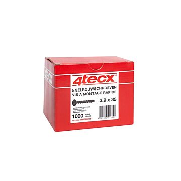 4tecx Snelbouwschroef gefosfateerd grof 3,9 x 45 1000 stuks