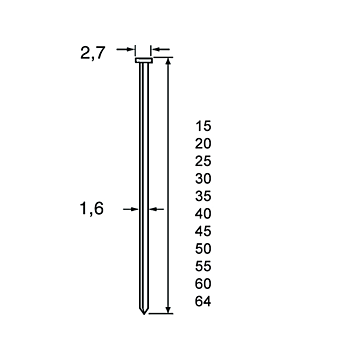 Dutack Brad SKN16 50 mm. RVS