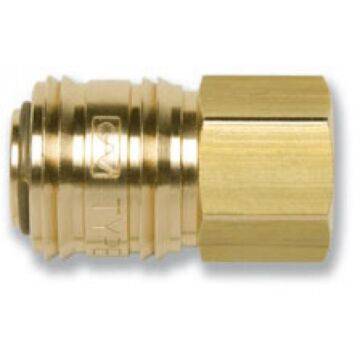 Messing snelkoppeling / persluchtkoppeling 3/8" binnendraad, Duitse (euro) passing