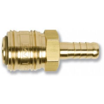 Messing snelkoppeling / persluchtkoppeling met 8mm slangtule, Duitse (euro) passing