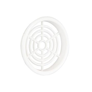 Nedco BV Ventilatierooster ø 60mm met kraag PS, kunststof wit