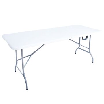 Inklapbare kunststof tafel 180x74 cm wit