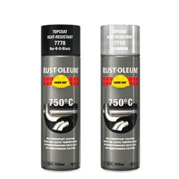 RUST-OLEUM® Hard Hat Hittebestendige deklaag Inhoud 0.5l kleur bbq zwart rendement 2