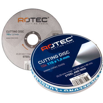 Slijpschijven, Doorslijpschijven ROTEC, Staal / RVS 115x1,0mm 