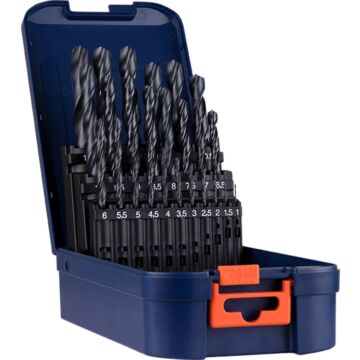 Rotec Spiraalborenset '100', DIN338, type N, 25-dlg, ø1-13 ABS