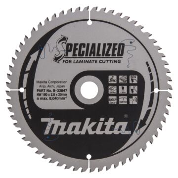 Makita B-33847 Afkortzaagblad Gemelamineerd